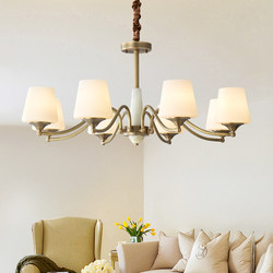 American-Style Living Room Chandelier, Light Luxury, All-Copper European-Style Master Bedroom, Retro Dining Room, Bedroom Lamp, Atmospheric French High-End Lamps