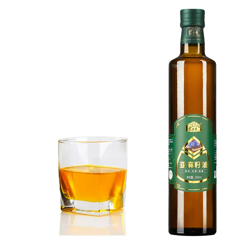 蒙谷香 有机亚麻籽油 500ml*2瓶 多重优惠折后￥48包邮