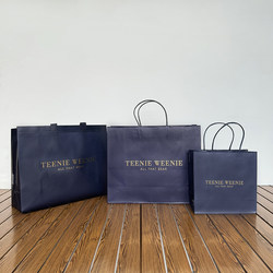 Blue Teenieweenie Brand Bear Paper Bag Shopping Bag Tw Clothing Paper Bag Gift Bag