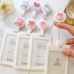 Transparent Work Id Card Holder, Stretchable, Easy-To-Pull Buckle, Retractable Buckle, Doctor and Nurse Badge, Work Badge, Student Campus Card Holder