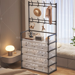 [Shoe and hat integrated rack] Dust-proof combined shoe rack