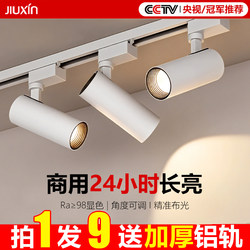 Surface-Mounted Track Light Led Spotlight for Catering and Clothing Stores, Commercial Use, Ultra-Bright Cob Rail Background Wall Fill Light, Ambient Lighting