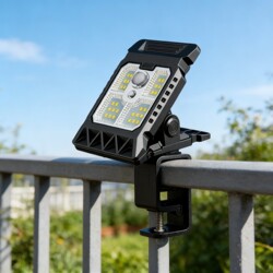 Solar Sensor Outdoor Light, Waterproof Clip-On Light, Courtyard Balcony Railing Light, All-Night Illumination, Super Bright Lighting