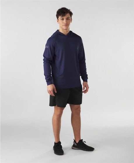 
Baseball loose sunscreen quick-drying T-shirt men's spring and summer basketball training clothes fitness running sports hooded long sleeves