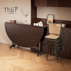 Folding Dining Table for Home Use, Small Apartment Folding Table and Chairs, 10-Person Dining Table, 2025 New Model Round Table, Folding Dining Table