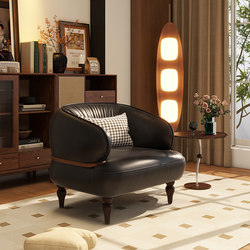 Single Sofa Chair, Retro Restaurant, Coffee Shop, Reading Chair, Living Room, Antique Style Solid Wood Single Chair, Balcony Leisure Chair