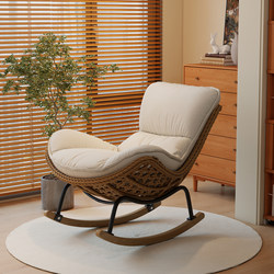 Rocking Chair Sofa Balcony Adult Rocking Chair Casual Recliner For Home Living Room Single Sofa Chair Courtyard Single Chair