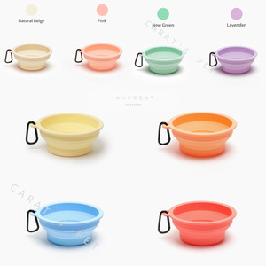 Clarpy pet spot Korea Inherent Macaron Ten Color Pets Meow Wangya Folding Water Bowl INS Wind
