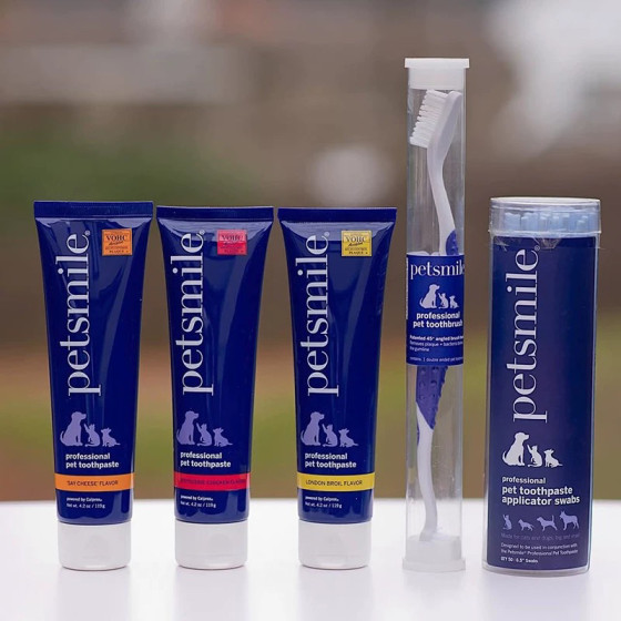 
American Petsmile Pet Toothpaste Toothbrush Cats and Dogs Go to Sturdy Small Dogs to Remove Bad Breathable Edible