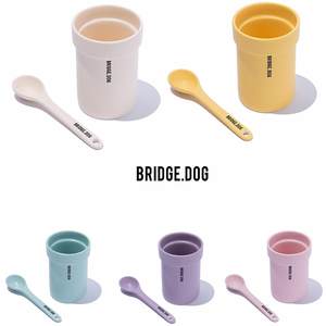 
Carat Korean genuine BridgeDog pet water filter cup and spoon set toothbrush cup meal spoon cup storage cup
