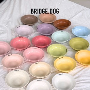 South Korea imported bridge dog bd pet cat bowl dog bowl food grade ceramic bowl macaron color dish