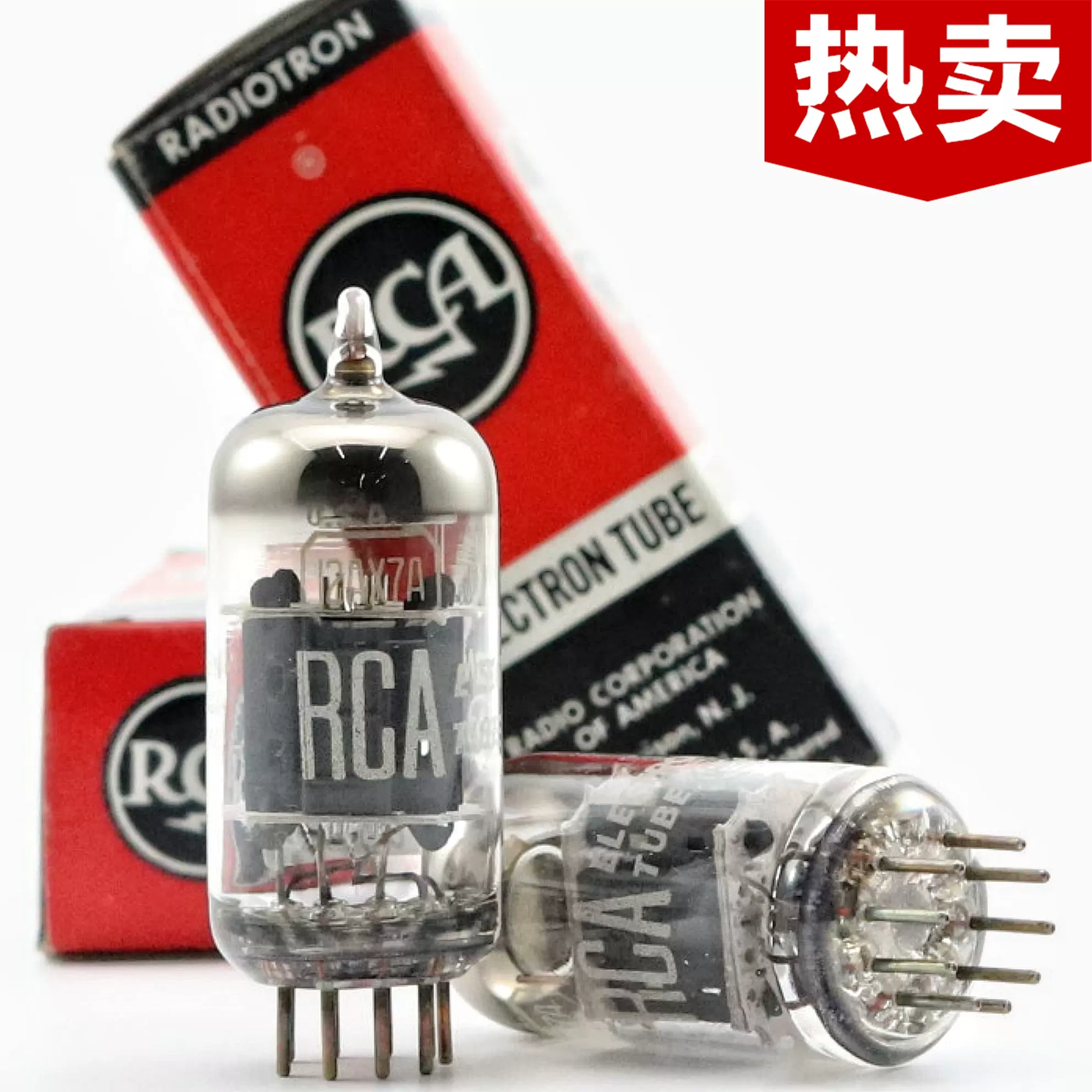 精选配对美国原盒RCA 12AX7/ECC83/5751带圆环/方环12ax7电子管-Taobao