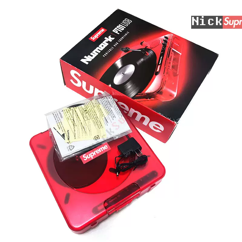 现货Supreme 20SS Numark PT01 Portable Turntable 黑胶唱片机