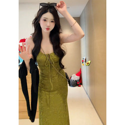 Beautiful and Stunningly Pretty Little Dress for Women in Spring and Summer, Slim-Fitting and Elegant, with Straps and a Bodycon Design, Long Dress