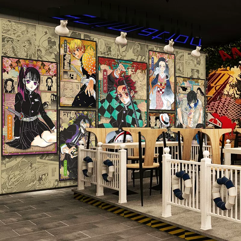 鬼滅之刃裝修壁紙日本動漫人物炎柱背景牆布房間牆