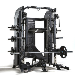 Commercial Smith Machine Comprehensive Trainer, Home Bench Press Squat Rack, Bird Fly Rack, Multi-Functional Fitness Equipment