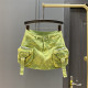 American hot girl three-dimensional large pocket work skirt summer dress fashionable green slim A-line hip denim skirt
