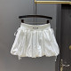 Sweet lace-up design makes the slim flower bud short skirt for women with versatile A-line puffy skirt trendy