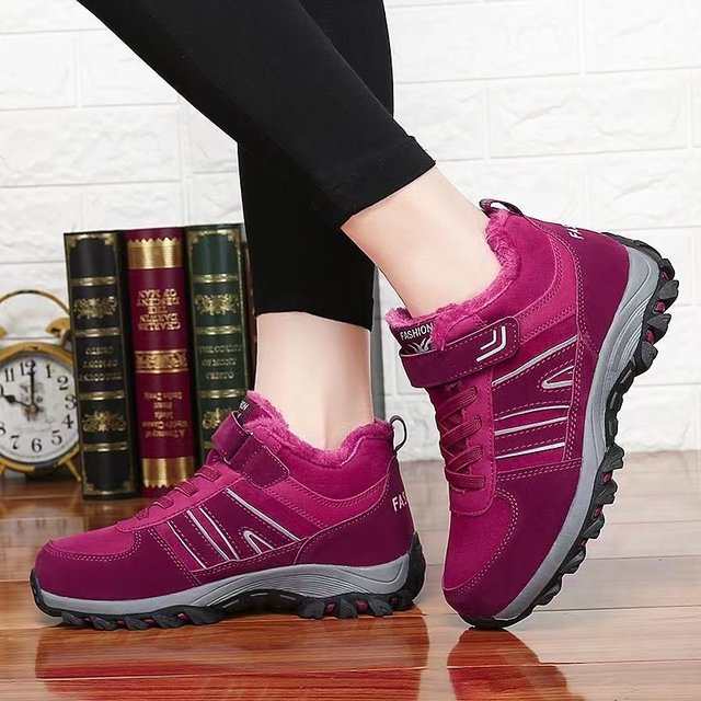 Counter style broken-size women's shoes clearance special offer thickened warm elderly walking shoes plus velvet dancing travel casual shoes