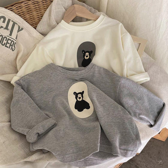 
Children's long-sleeved T-shirts, men's and women's baby pure cotton bottoming shirts, spring and autumn 2026 new cartoon round neck casual Korean version