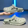 Dừa Crocs Nam Mùa Hè Áo Khoác Ngoài Chống Trơn Trượt Chống Mùi Bao Đầu Dép Ngoài Trời Thể Thao Lội Dép Đi Biển giày đi biển aqurun 