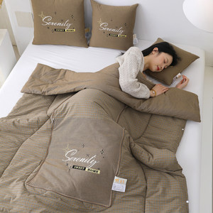 
Two-in-one pure cotton pillow quilt Class A dual-purpose sofa car cushion office lunch break shawl foldable blanket