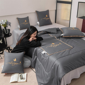 
High-end pure cotton dual-purpose pillow quilt Class A full-cotton car cushion office sofa nap foldable air conditioning quilt