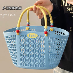 Shopping Basket, Grocery Basket, Large Capacity Picnic Basket, Eco-Friendly Portable Fruit and Vegetable Picking Basket, Thickened Supermarket Tote Basket