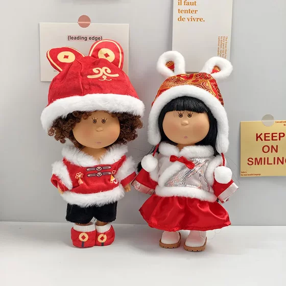 
Spanish Mia Potato Doll Clothes 24cm Mia Doll Dress Up Set New Year's Tang Suit New Year's Eve Clothes