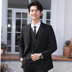 Suit Set, Men's Suit, Slim-Fit Jacket, Groom's Wedding Dress, Business Attire, College Student Formal Wear, Groomsmen's Attire, Men's