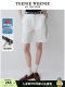 TeenieWeenie Bear Women's Summer Leica Elastic Shorts White Light and Casual Medium Pants