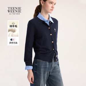 
[Same style of Zhao Lusi in four seasons] TeenieWeenie Bear Women's Round Neck Sweater Cardigan