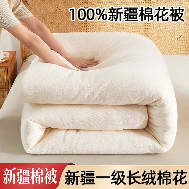 Xinjiang pure cotton quilt winter quilt thickened warm long-staple cotton quilt mattress quilt single cotton quilt core
