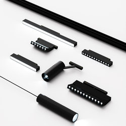 Magnetic Track Light Design Package for Living Room and Bedroom, No Main Light, Embedded Led Linear Light, Frameless