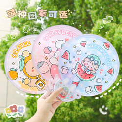 Cute Cartoon Summer Mini Folding Fan for Students and Children, Portable Retractable Fan, Round Fan, Small Gift