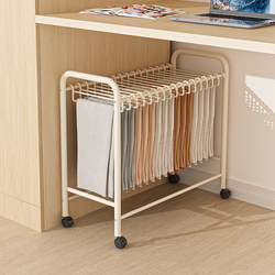 Freestanding Movable Multifunctional Wardrobe with Pants Hanger, Home Storage for Clothes and Pants, Integrated Coat Rack for Rental Apartments and Dormitories