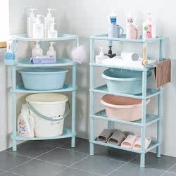 Bathroom Storage Rack, Washbasin Rack, Bucket Rack, Toilet, Shower, Restroom Storage Shelf, Multi-Layer Triangular Floor-Standing Type