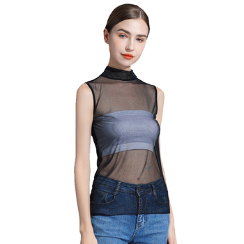 Perspective Aipoli transparent half-high collar versatile base
