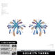 SUMIYAKI Fireworks Star Earrings Handmade Fireworks Earrings Niche Earrings Ear Clips Non-pierced Women's Gifts