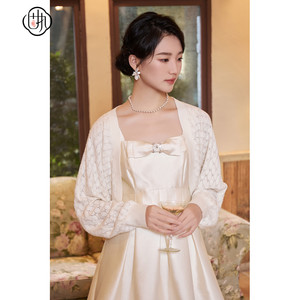 
Stubborn autumn new retro puff sleeve knitted cardigan long sleeves short coat 80133WP08440