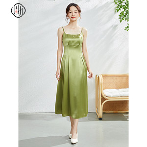 
Stubborn summer new retro elegant acetic acid high-waist slim suspender dress dress 40932LQ08094
