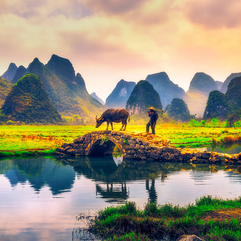 8人小团桂林旅游5天4晚纯玩跟团游阳朔漓江四星船龙脊遇龙河竹筏