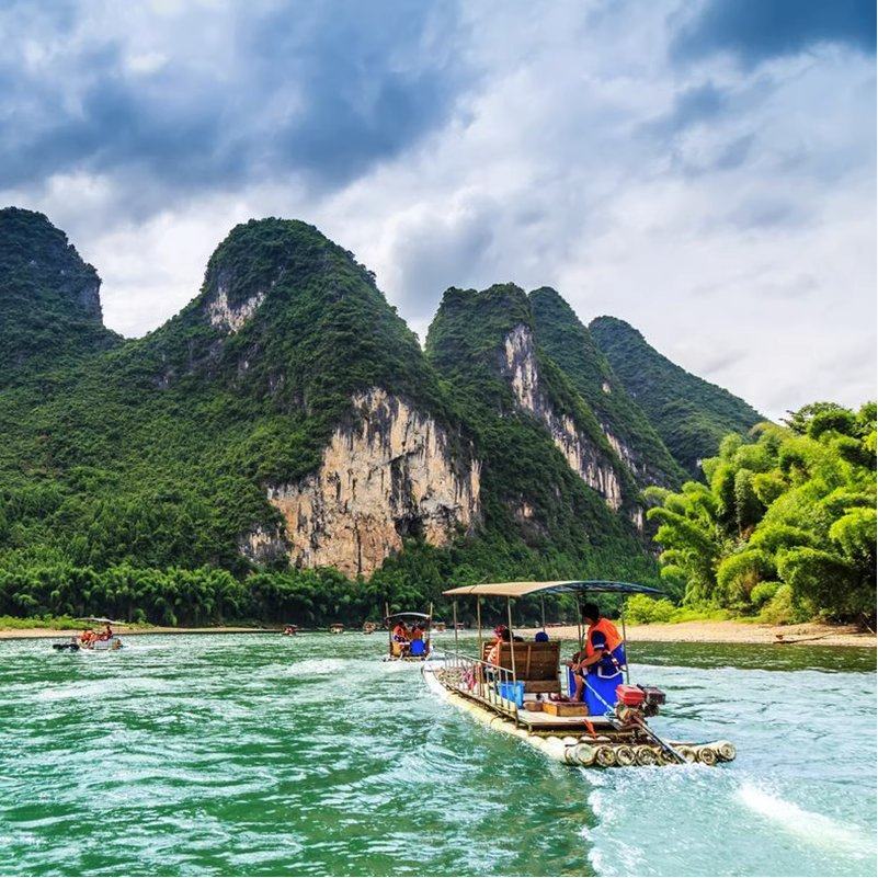 8人小团桂林旅游3天2晚纯玩跟团阳朔龙脊漓江四星游船遇龙河竹筏