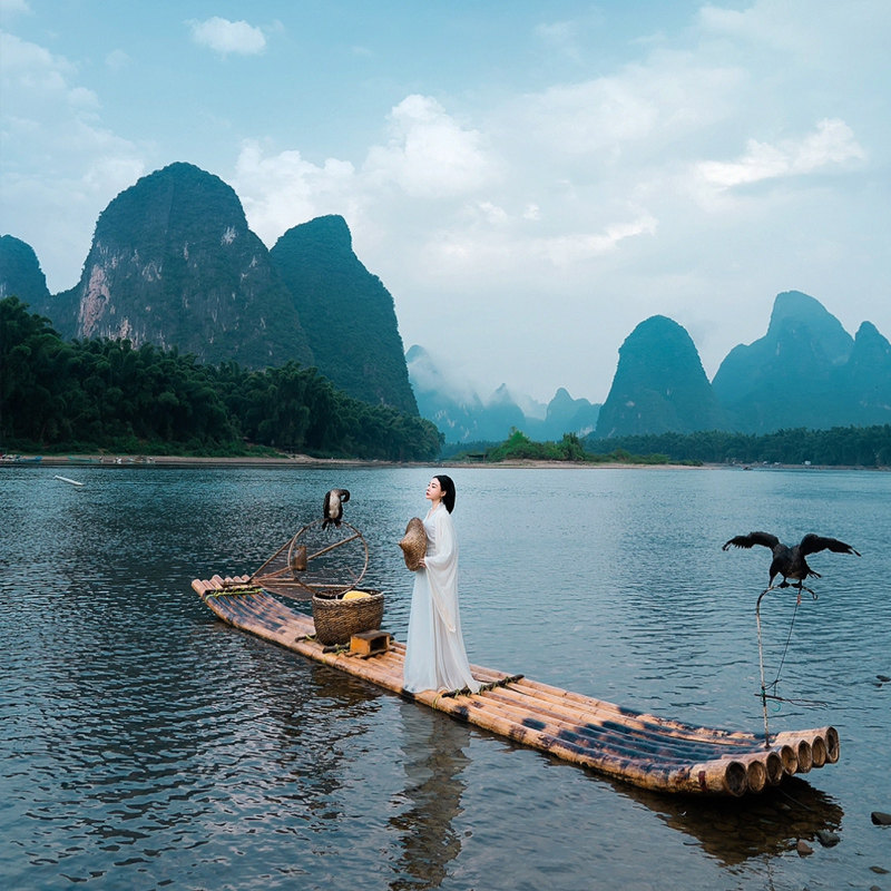 桂林旅游跟团游3天2晚漓江四星船竹筏纯玩 20人团龙脊兴坪古镇