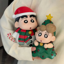 Crayon Shin-Chan Christmas Limited Edition Snowman Shin-Chan Christmas Tree Shion Cute Figure Desktop Ornament Gift