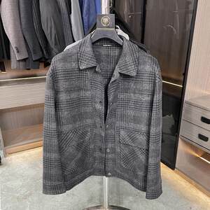 
Removal of the cabinet, the left side! Men's double-sided wool coat, autumn and winter cashmere plaid jacket, youth lapel, men's clothing