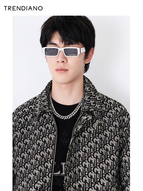 TRENDIANO letter jacquard short all-match jacket autumn and winter new ...