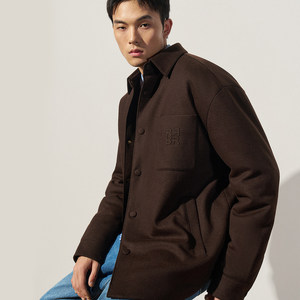 
TRENDIANO new autumn and winter heavy wool knitted lapel down jacket men's jacket 1SM3330110