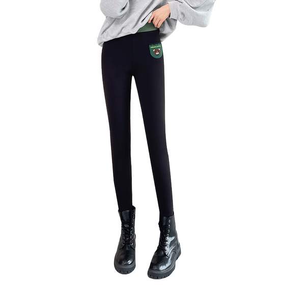 
New spring, autumn and winter small-legged pants pencil pants plus velvet thickened leggings high-waisted slimming elastic cotton pants large size