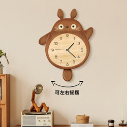 Cartoon Totoro Wall Clock for Living Room Home Use 2025 New Model Restaurant Decorative Painting Clock Internet-Famous Creative Clock Wall Hanging